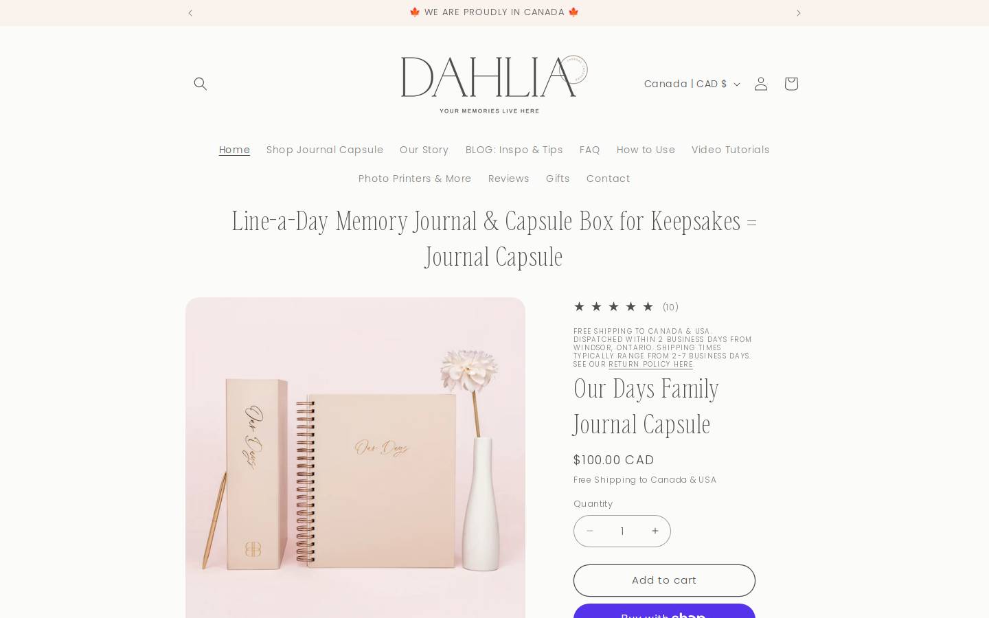 dahliajournals.com homepage screenshot