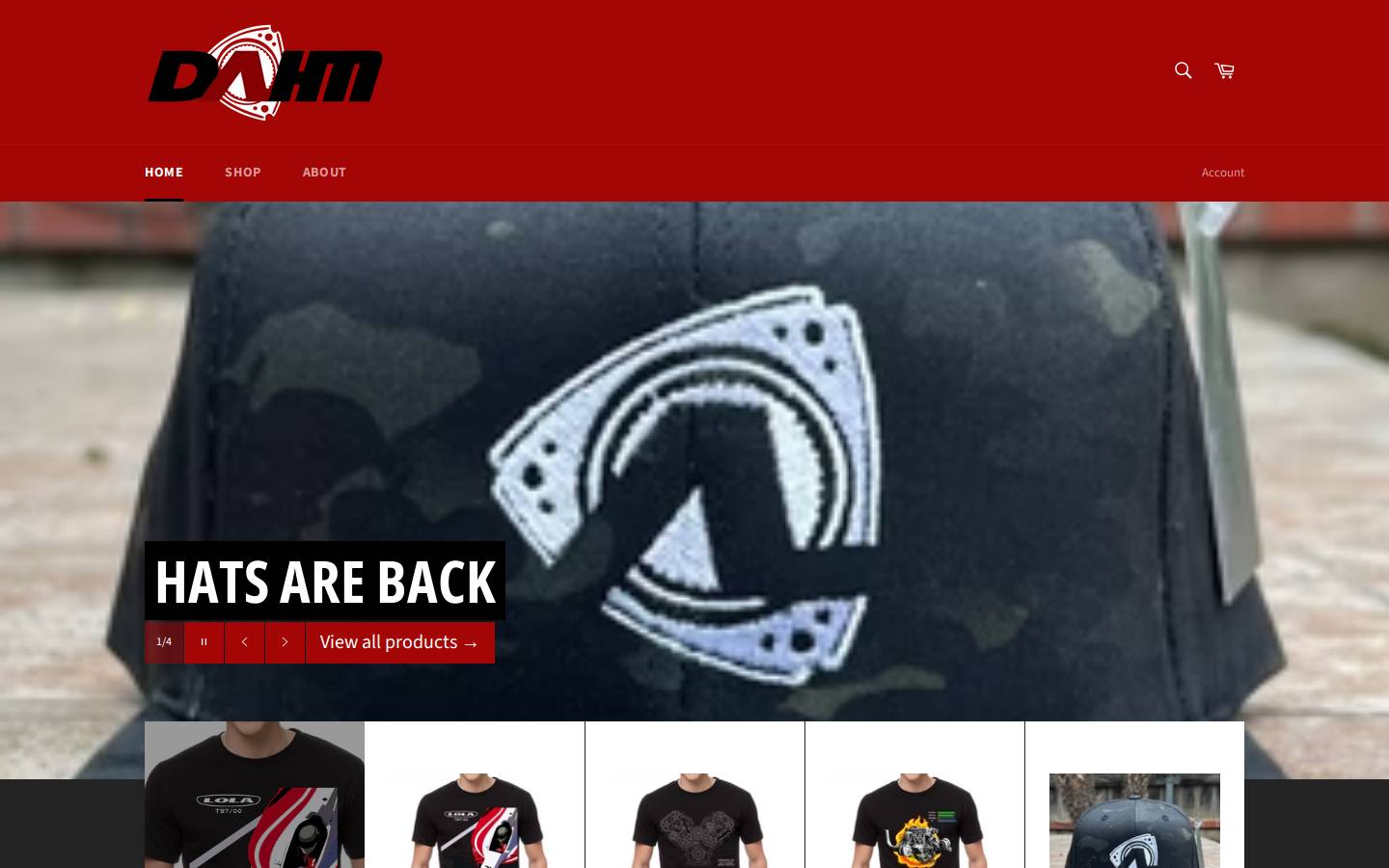 dahmracing.com homepage screenshot