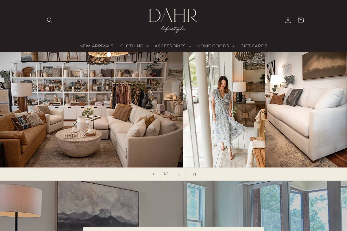 dahrlifestyle.com homepage screenshot