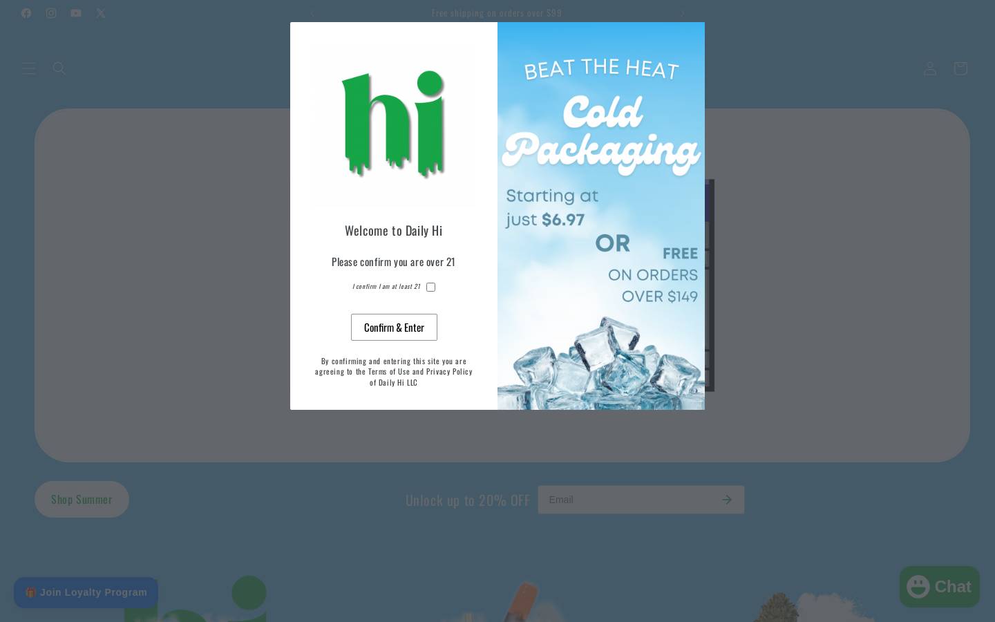 Daily Hi homepage screenshot