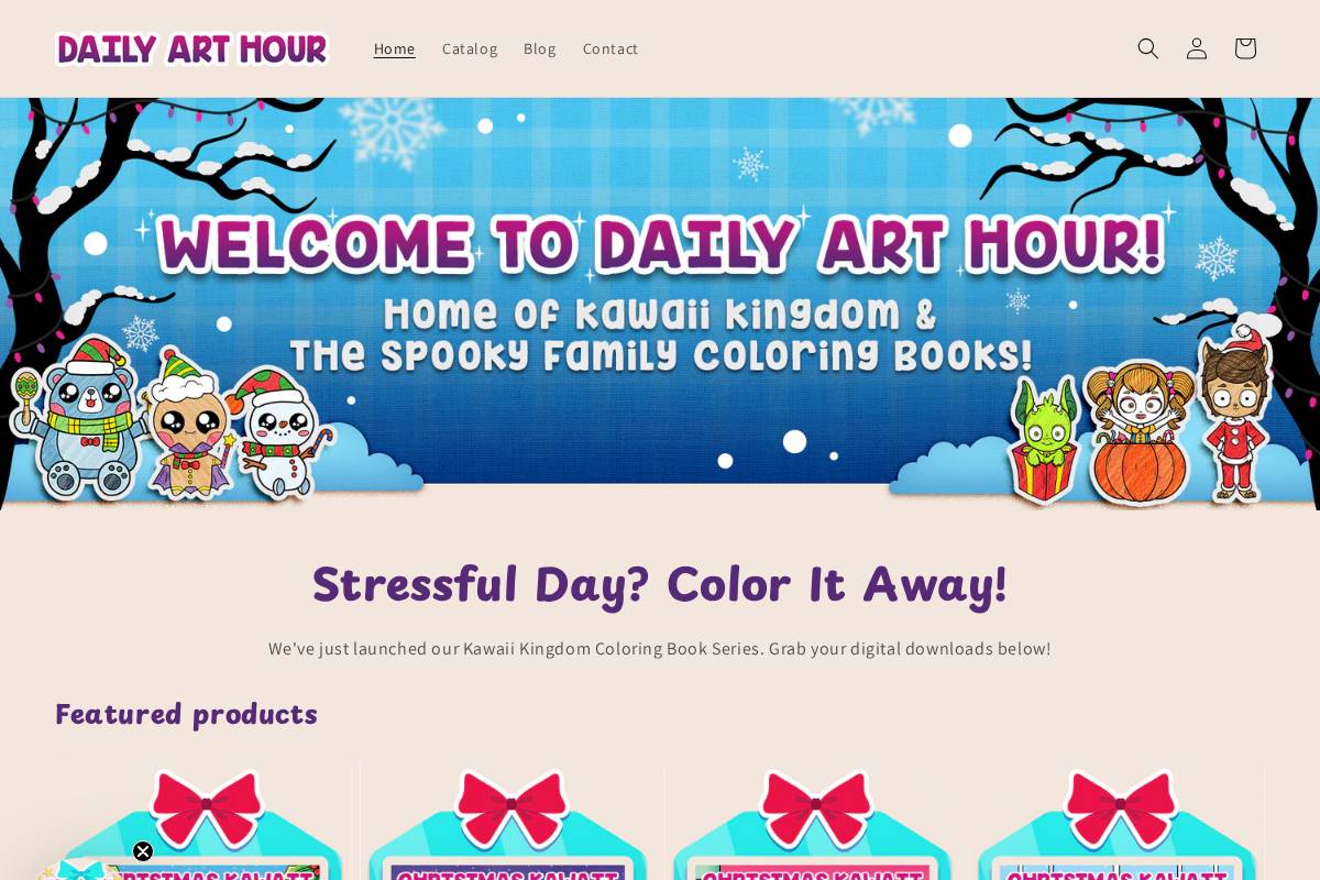 dailyarthour.com homepage screenshot