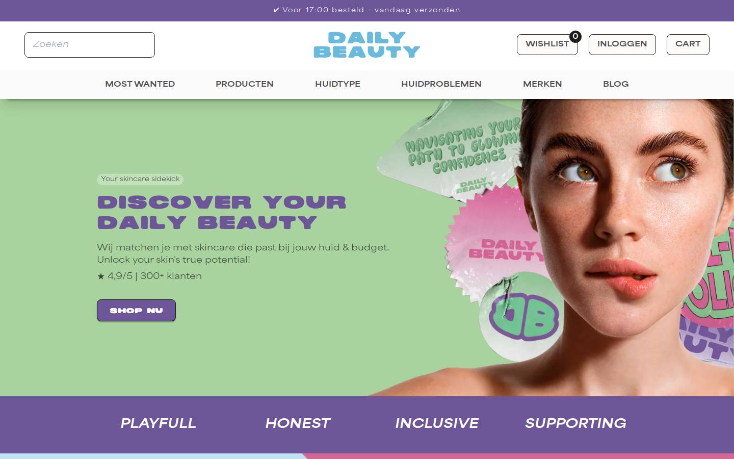 Daily Beauty homepage screenshot