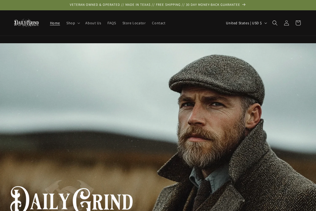 Daily Grind homepage screenshot