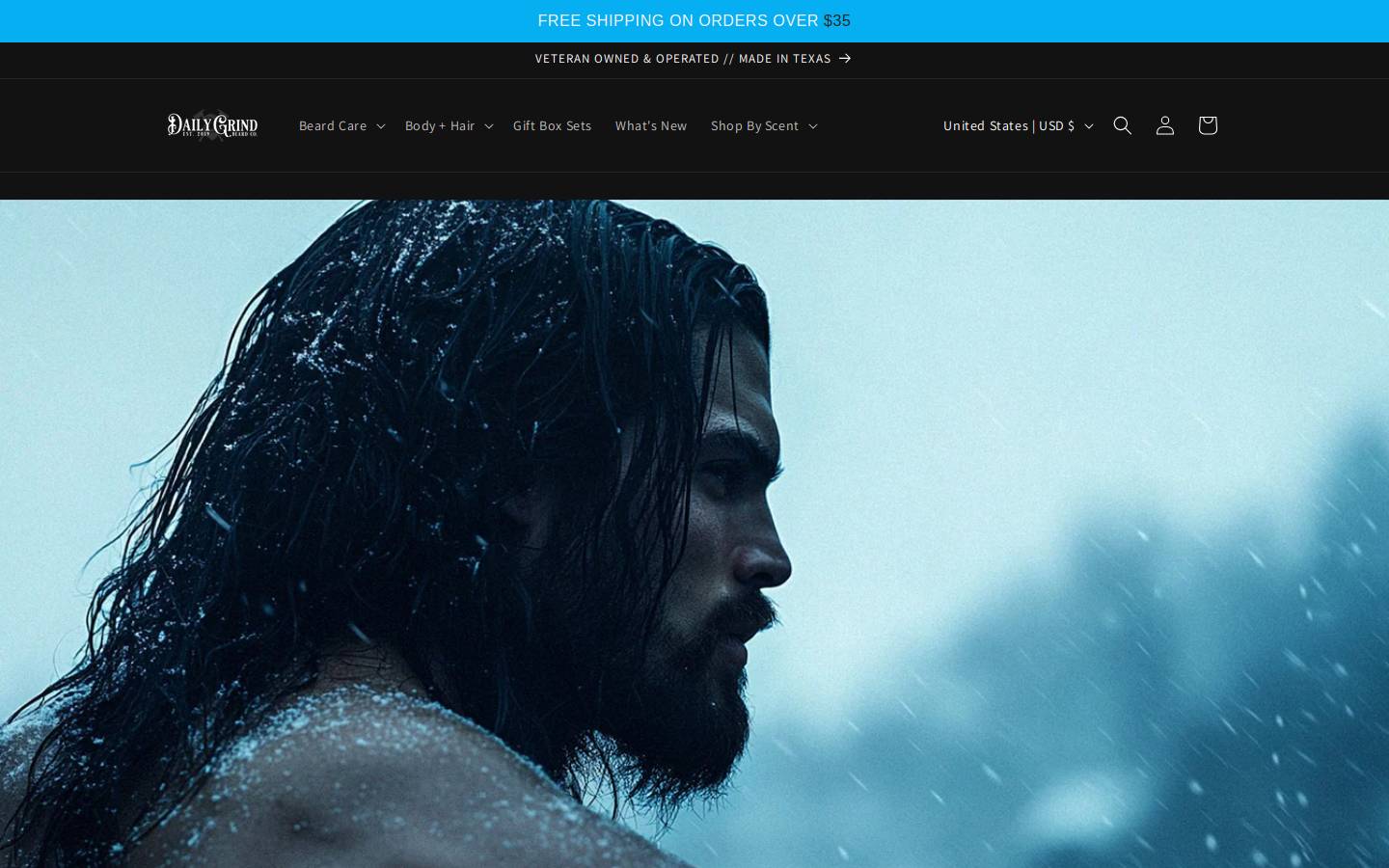 dailygrindbeardcompany.com homepage screenshot