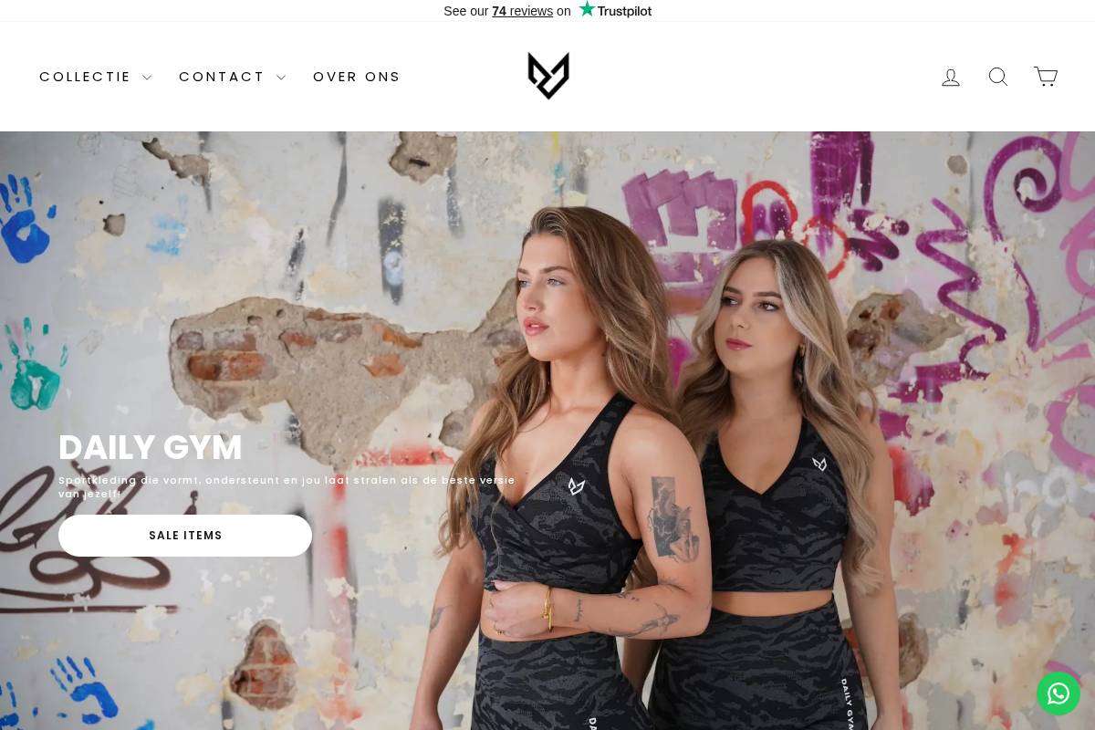 Daily Gym homepage screenshot