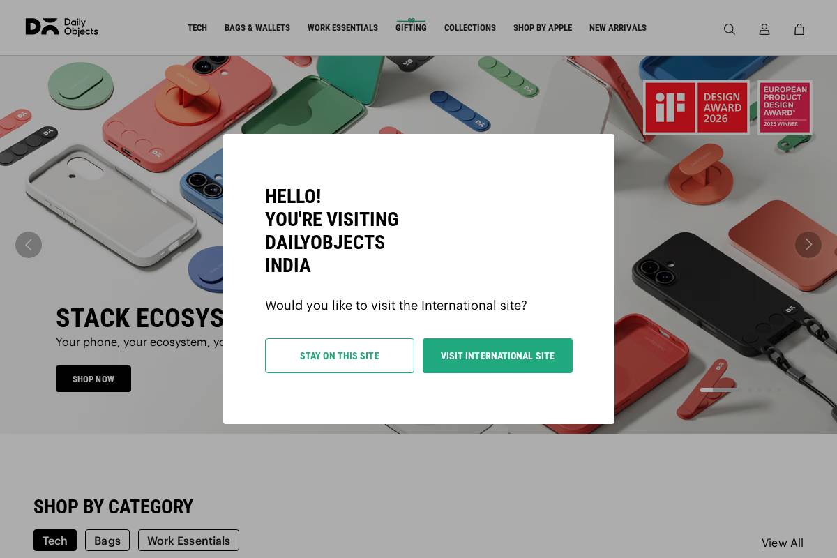 DailyObjects.com homepage screenshot