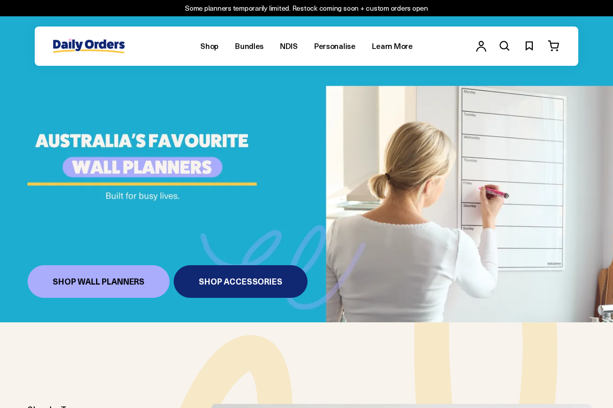dailyorders.com.au homepage screenshot