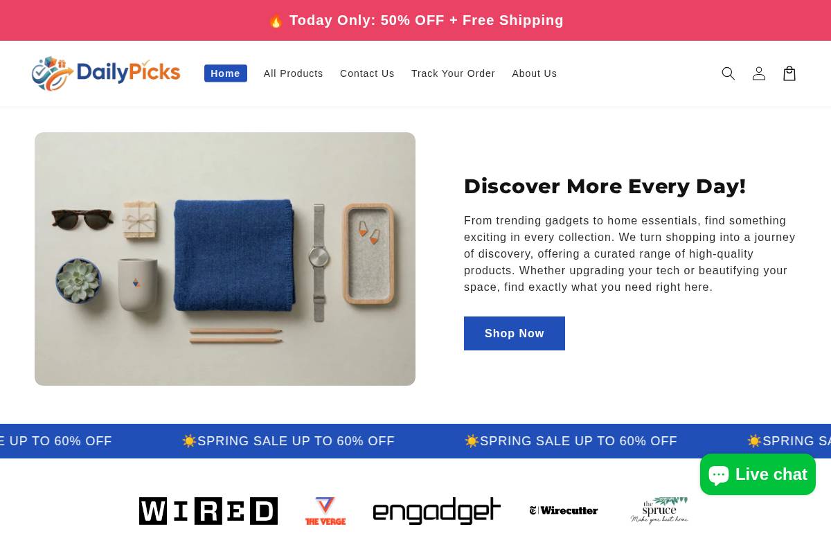 dailypickss.com homepage screenshot