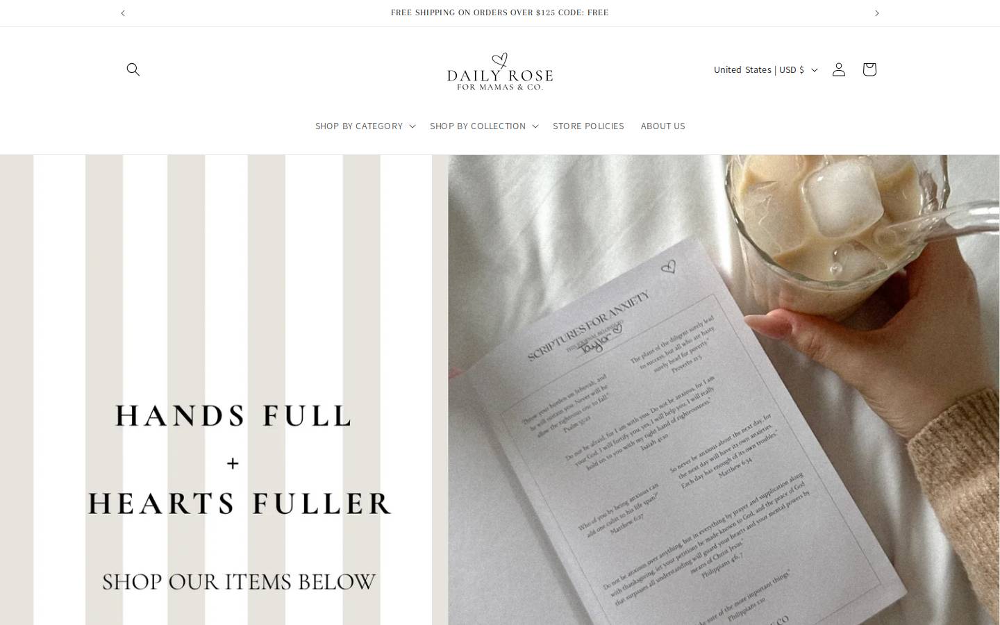 dailyrosecompany.com homepage screenshot