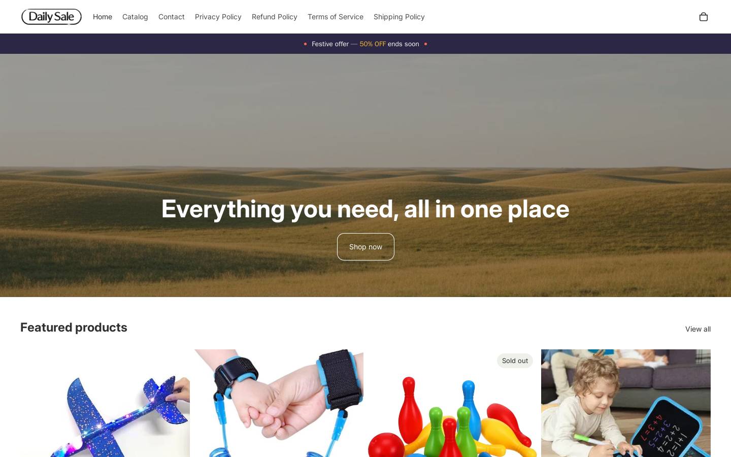 DailySale, Inc homepage screenshot