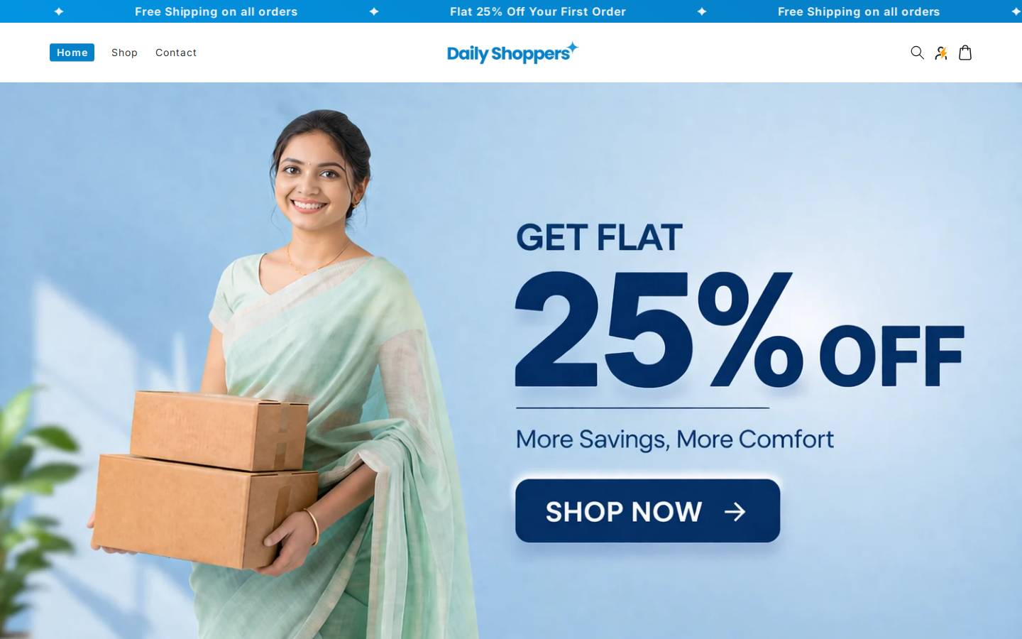 dailyshoppers.store homepage screenshot