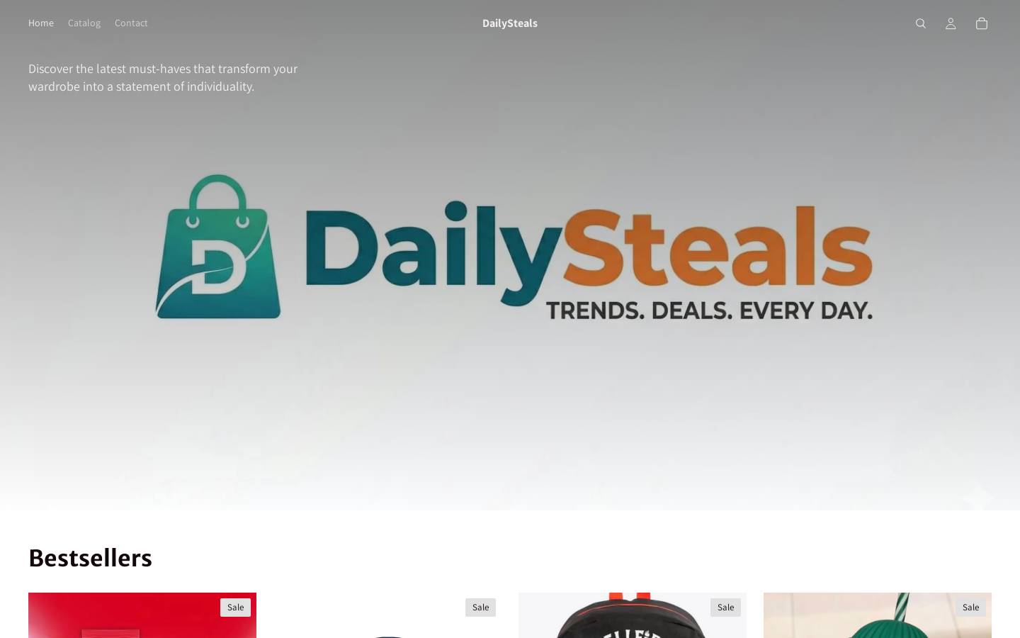 Daily Steals homepage screenshot