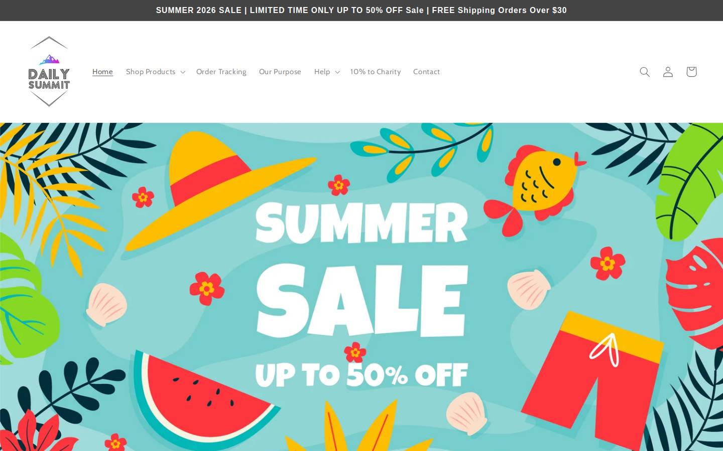 dailysummitshop.com homepage screenshot