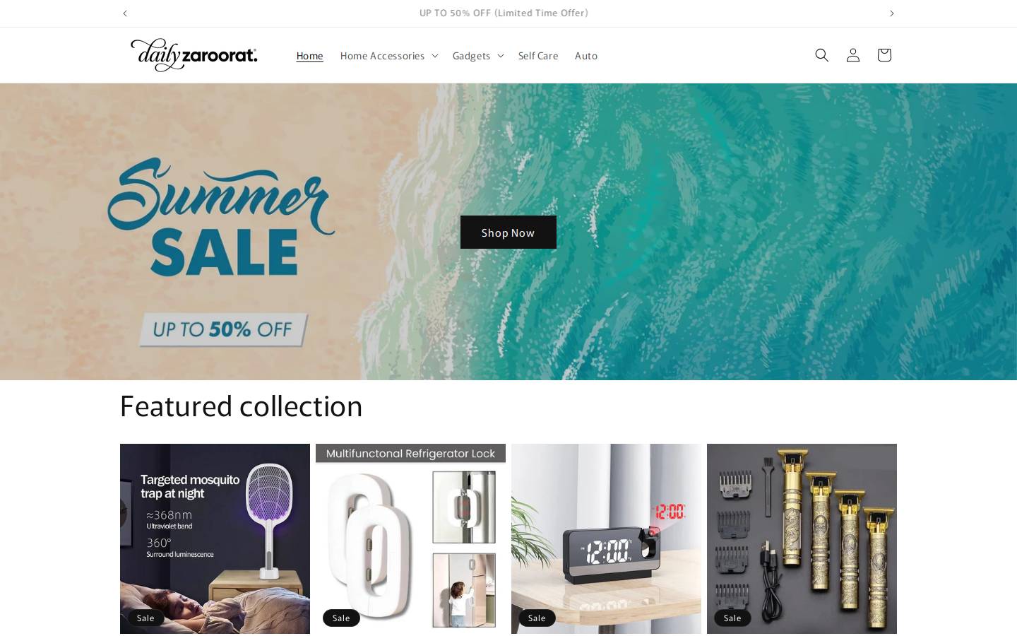 dailyzaroorat.com homepage screenshot