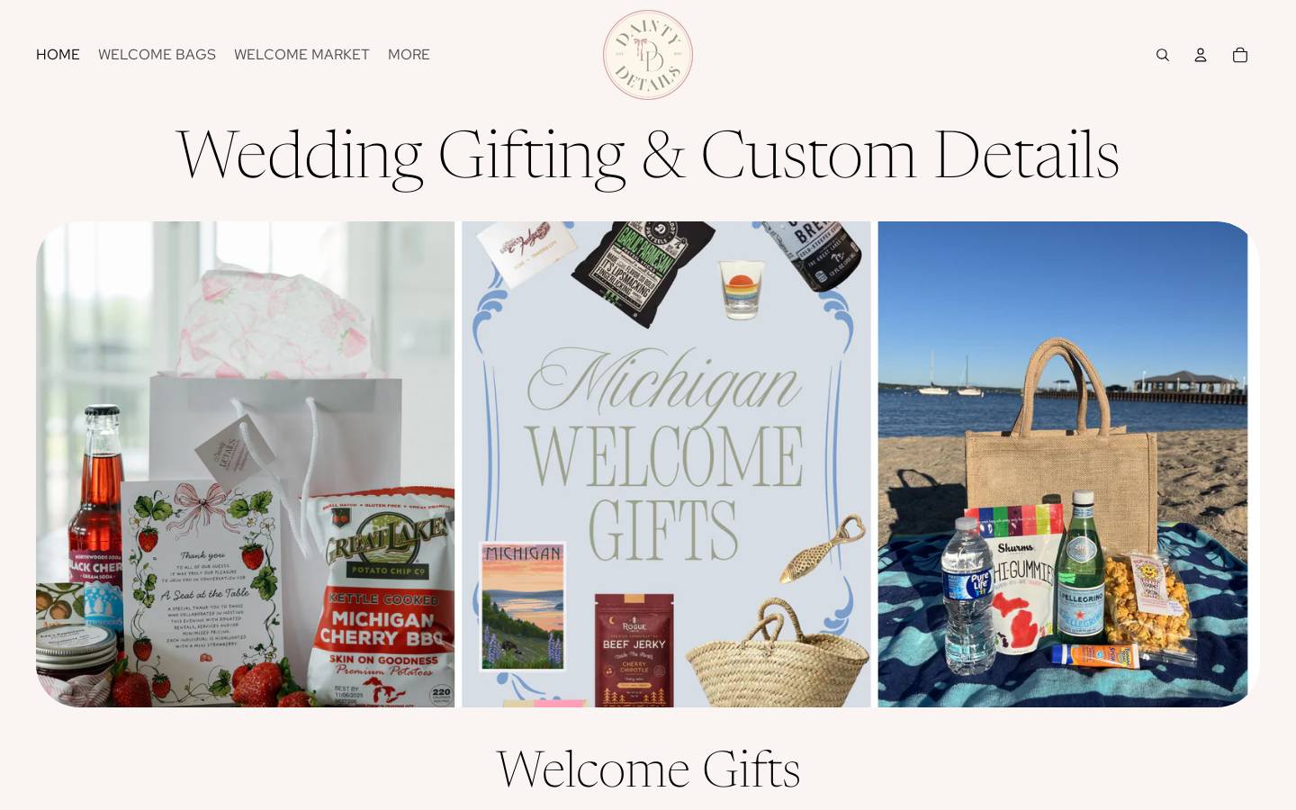 daintydetails.com homepage screenshot