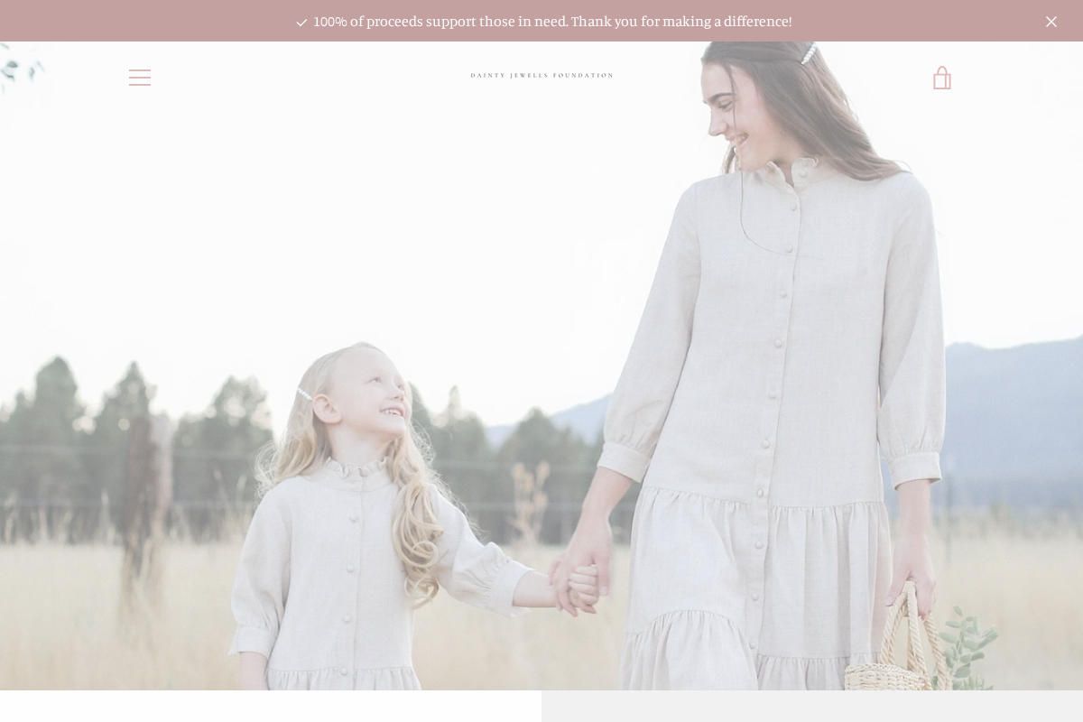 daintyjewellsfoundation.org homepage screenshot