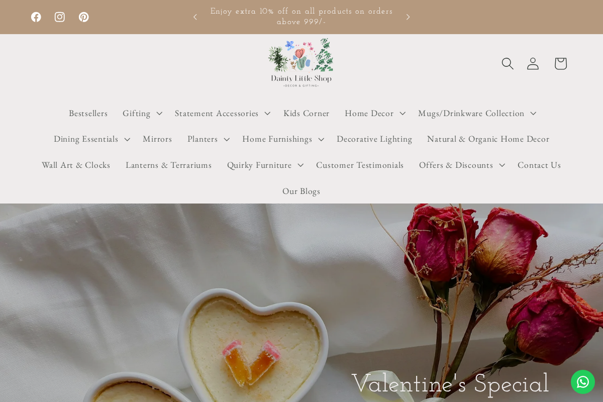 Dainty Little Shop homepage screenshot