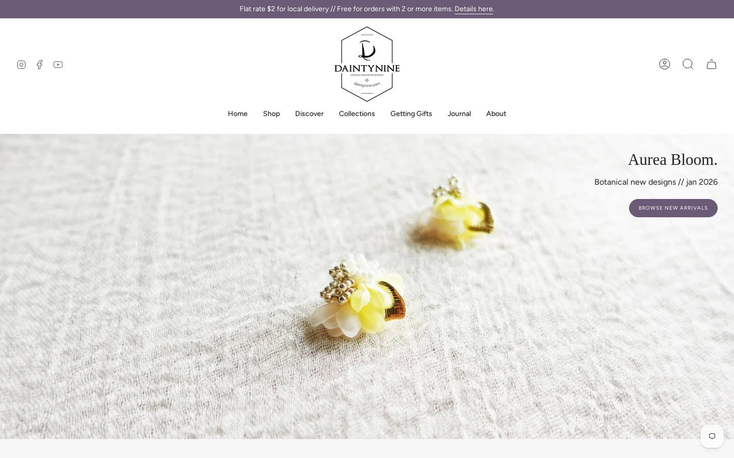 daintynine.com homepage screenshot