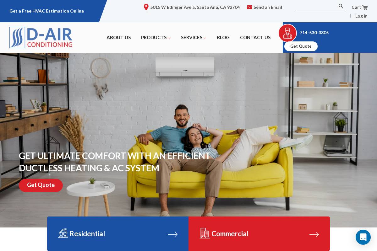 daircomfort.com homepage screenshot