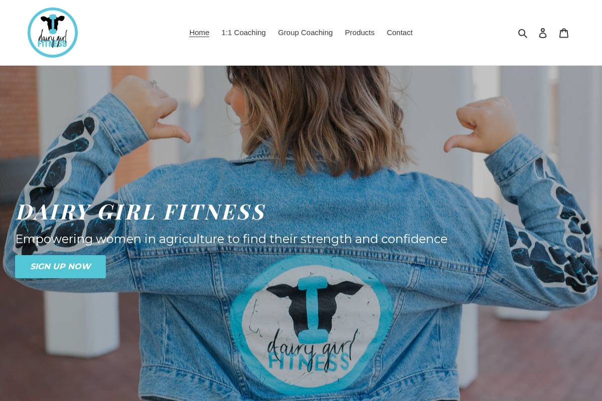 dairygirlfitness.com homepage screenshot
