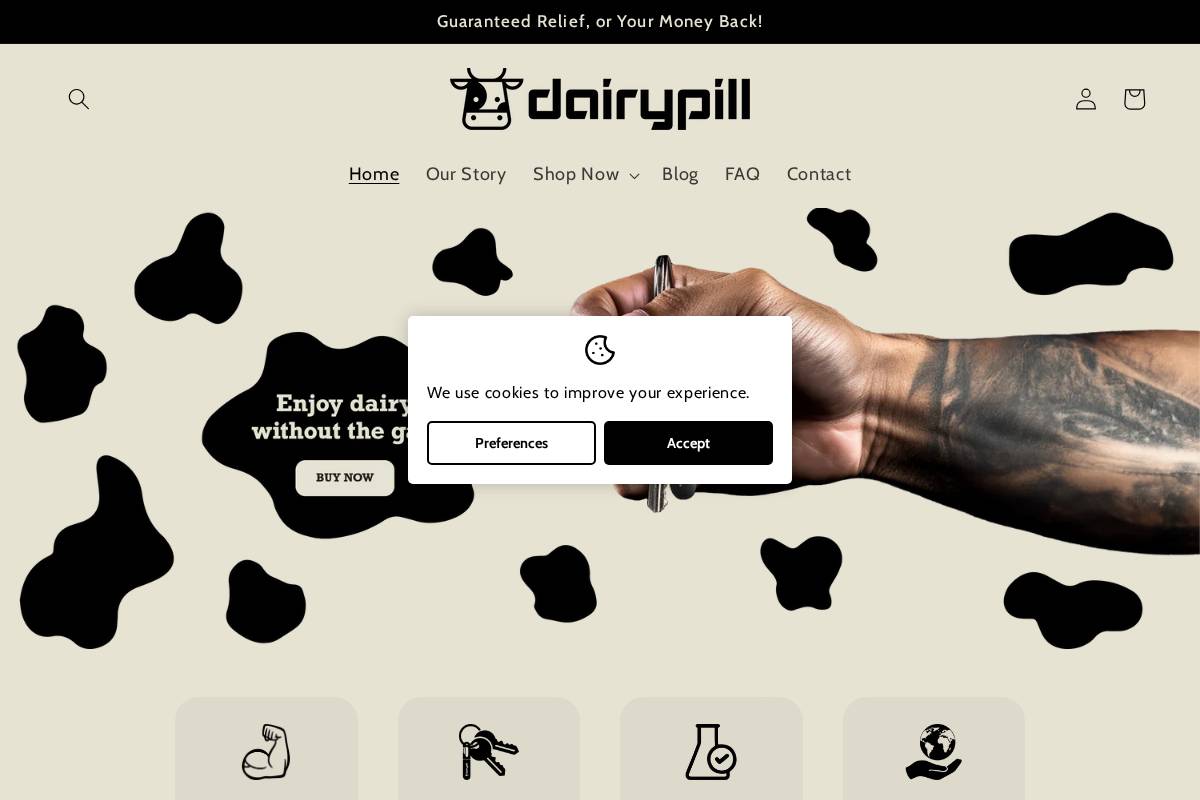 dairypill.com homepage screenshot