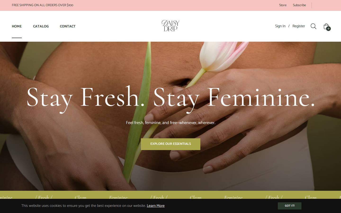 daisydrip.com homepage screenshot
