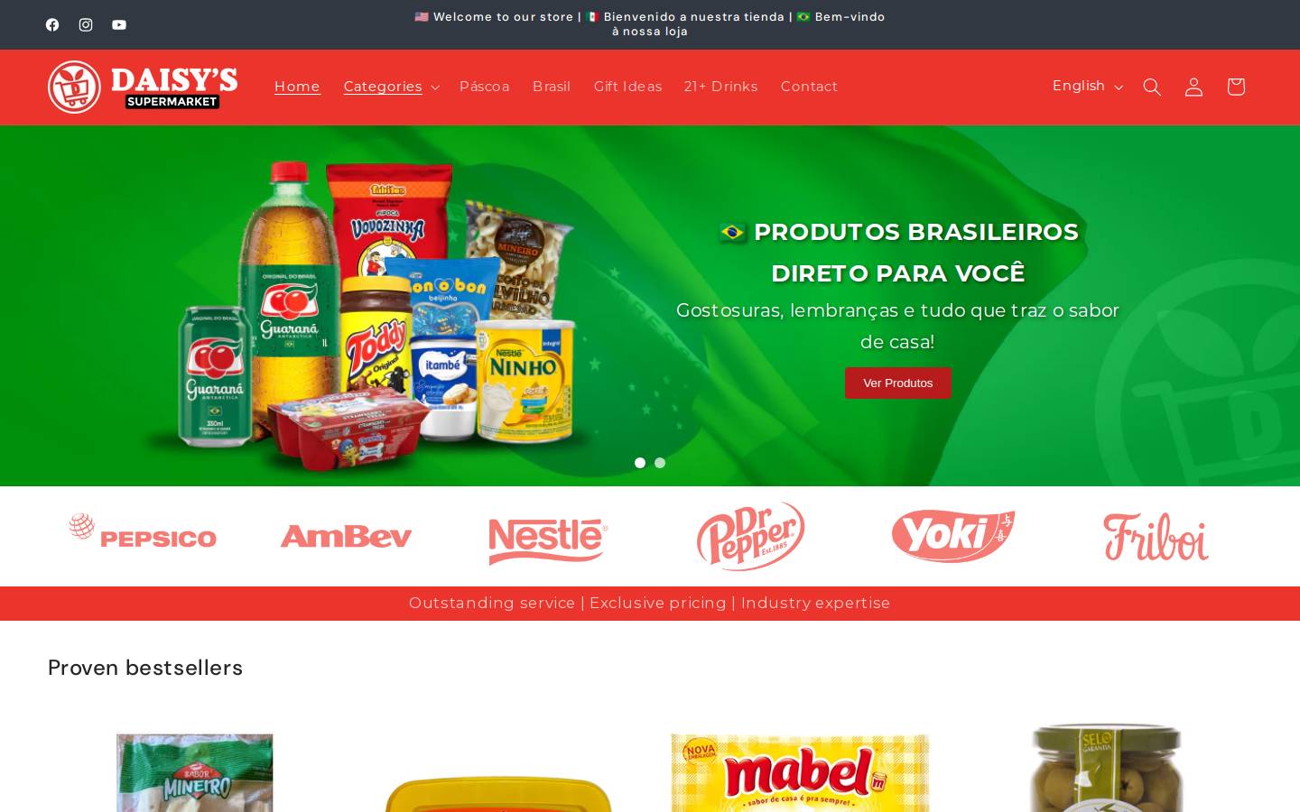 daisyssupermarket.com homepage screenshot