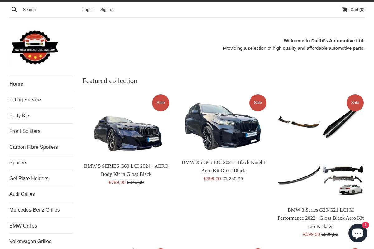 daithisautomotive.com homepage screenshot