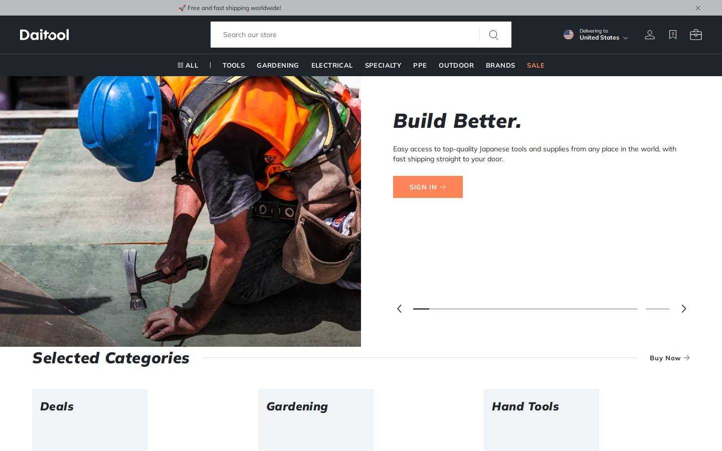 daitool.com homepage screenshot