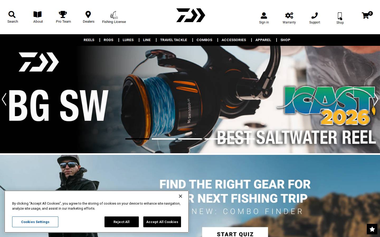 Daiwa homepage screenshot