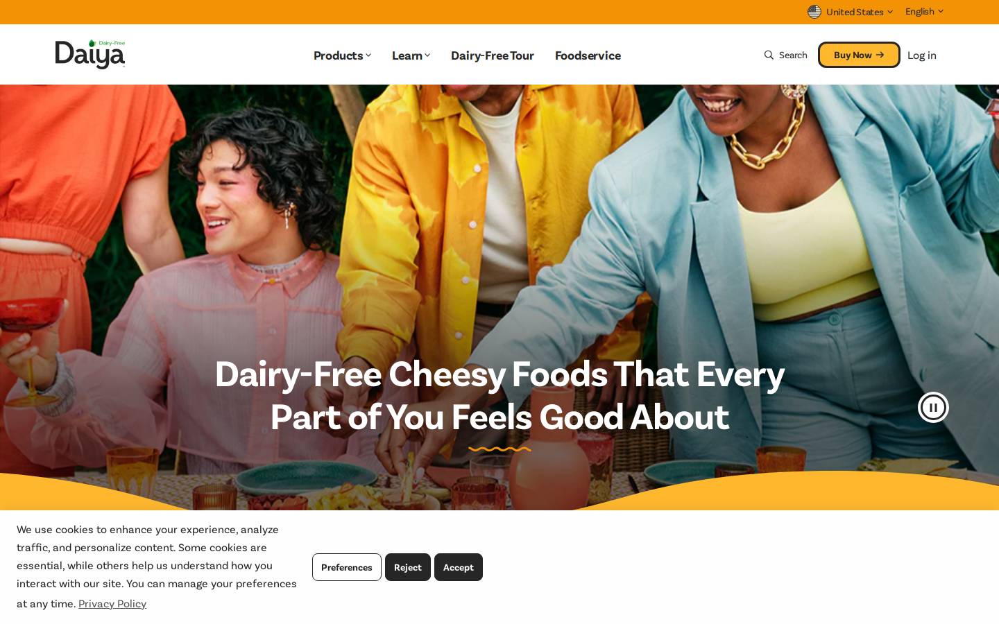 daiyafoods.com homepage screenshot