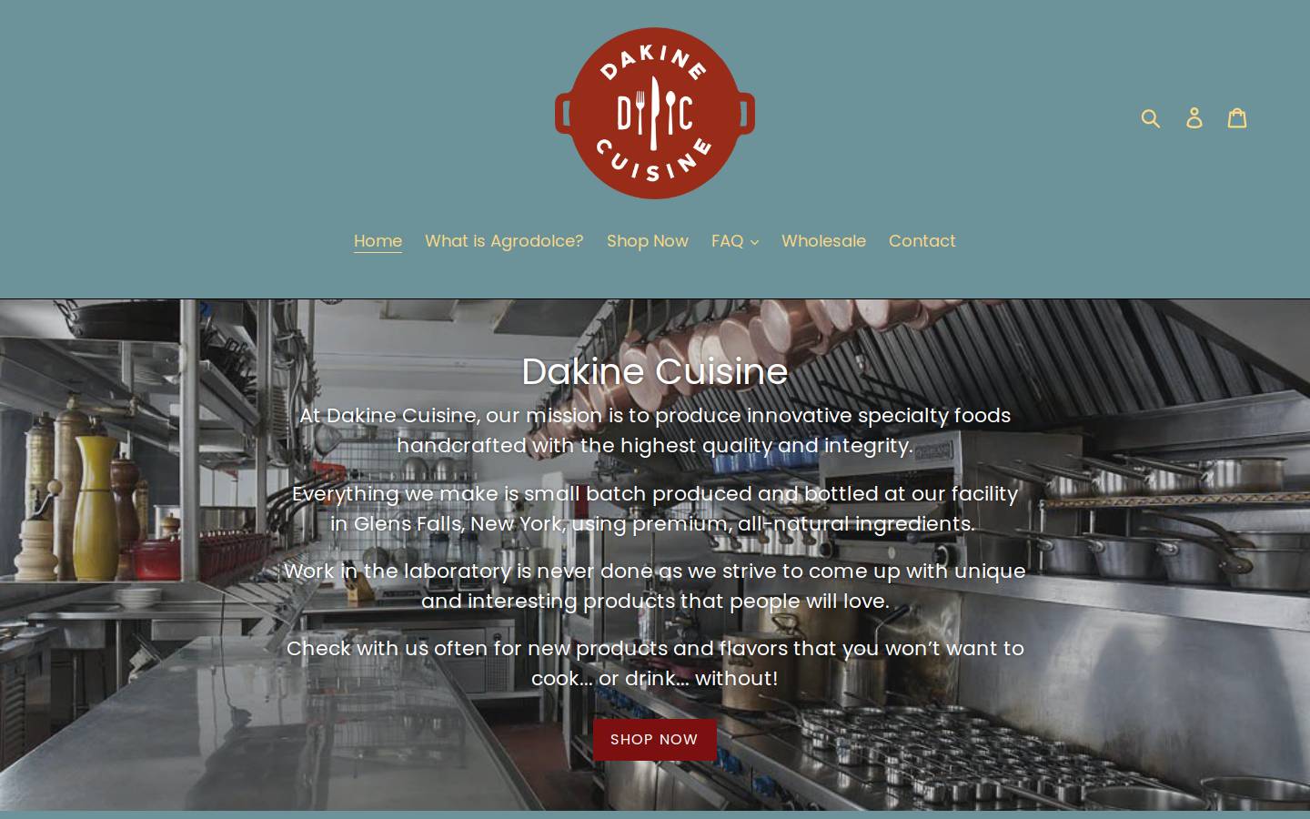dakinecuisine.com homepage screenshot