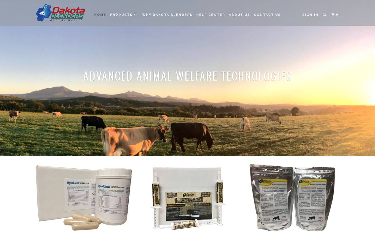 dakotablenders.com homepage screenshot