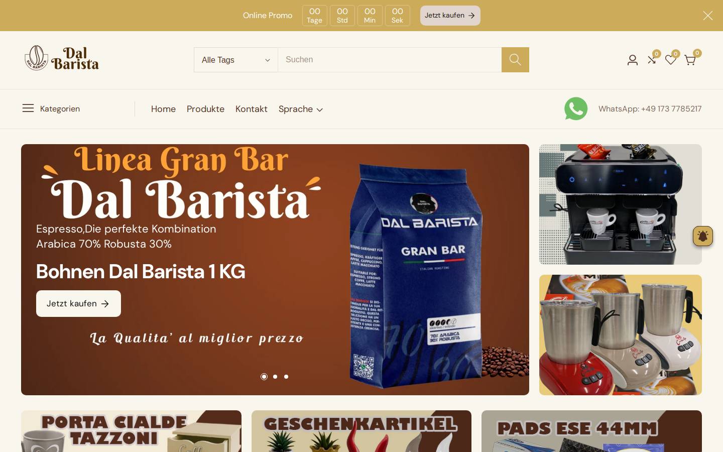 dalbarista.de homepage screenshot