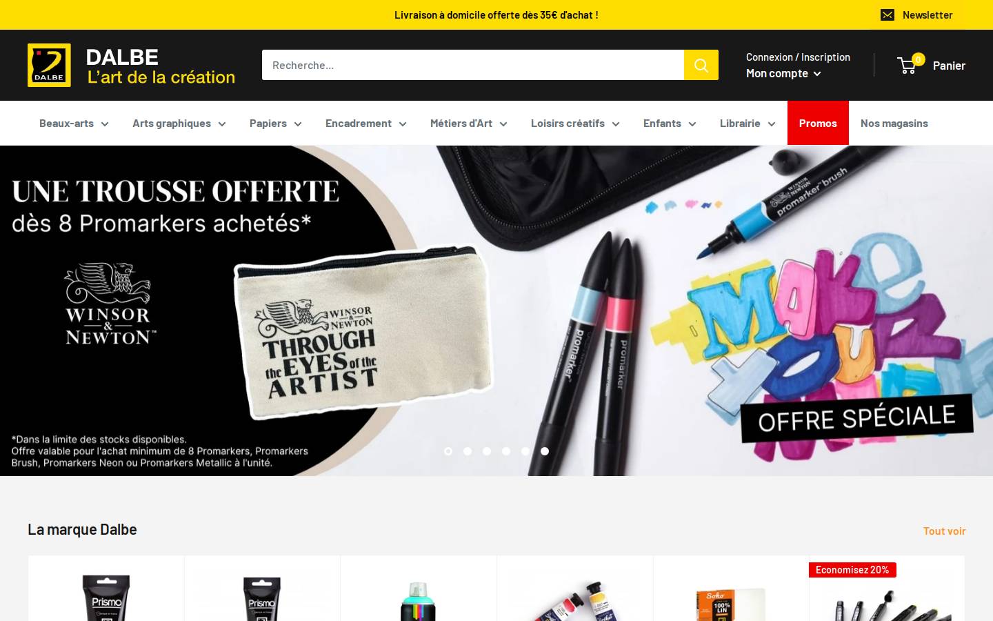 Dalbe homepage screenshot
