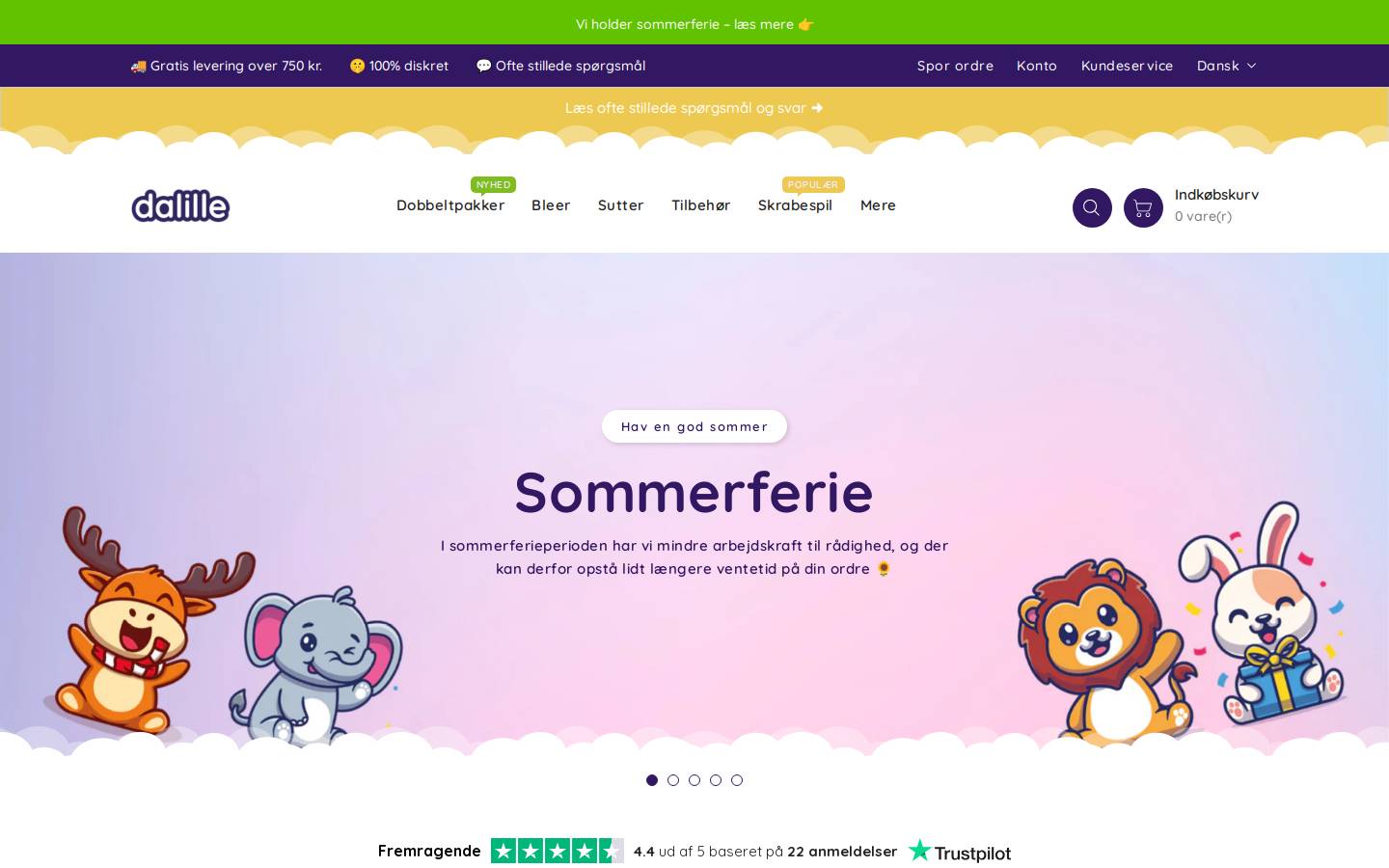 dalille.dk homepage screenshot