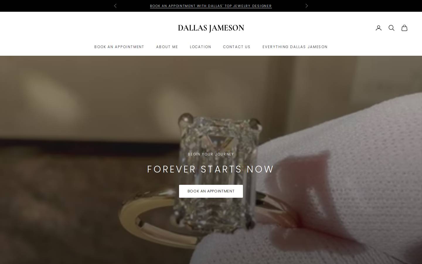 Dallas Jameson | Custom Engagement Rings homepage screenshot
