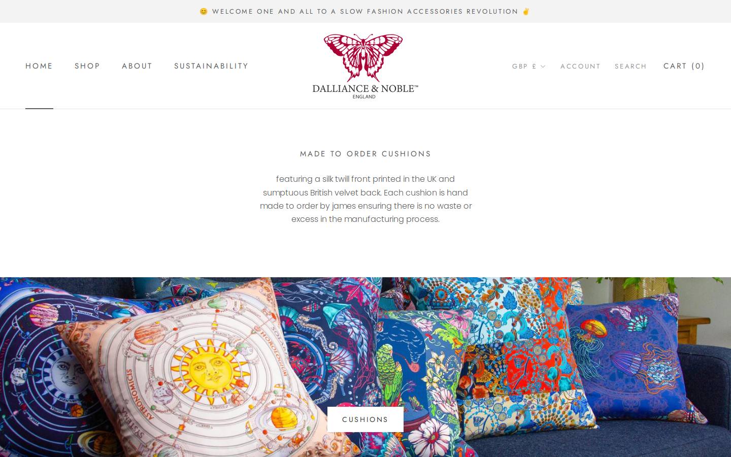 dallianceandnoble.com homepage screenshot