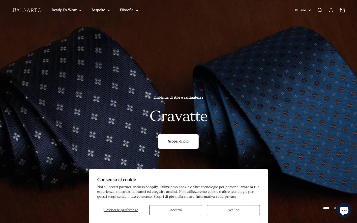 Dalsarto homepage screenshot