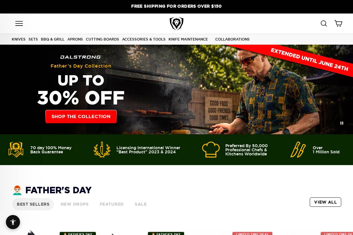 Dalstrong homepage screenshot