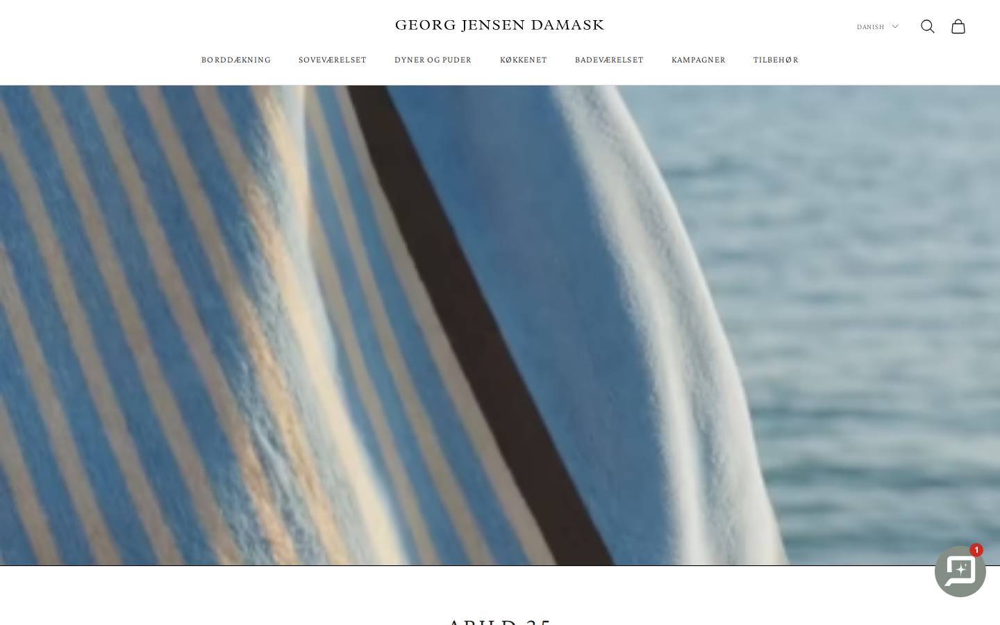 Georg Jensen Damask homepage screenshot