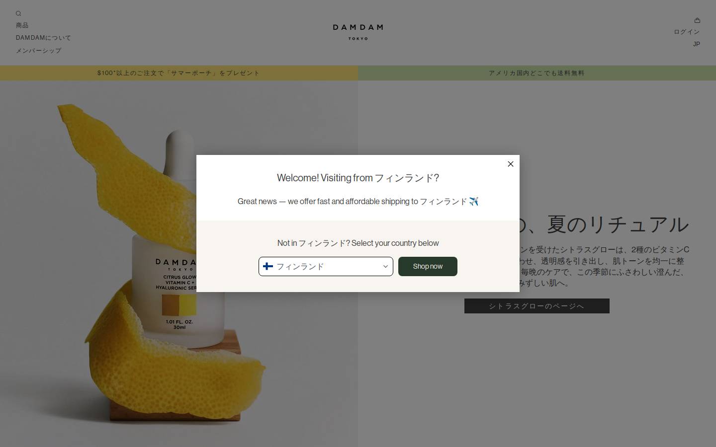 damdamtokyo.com homepage screenshot