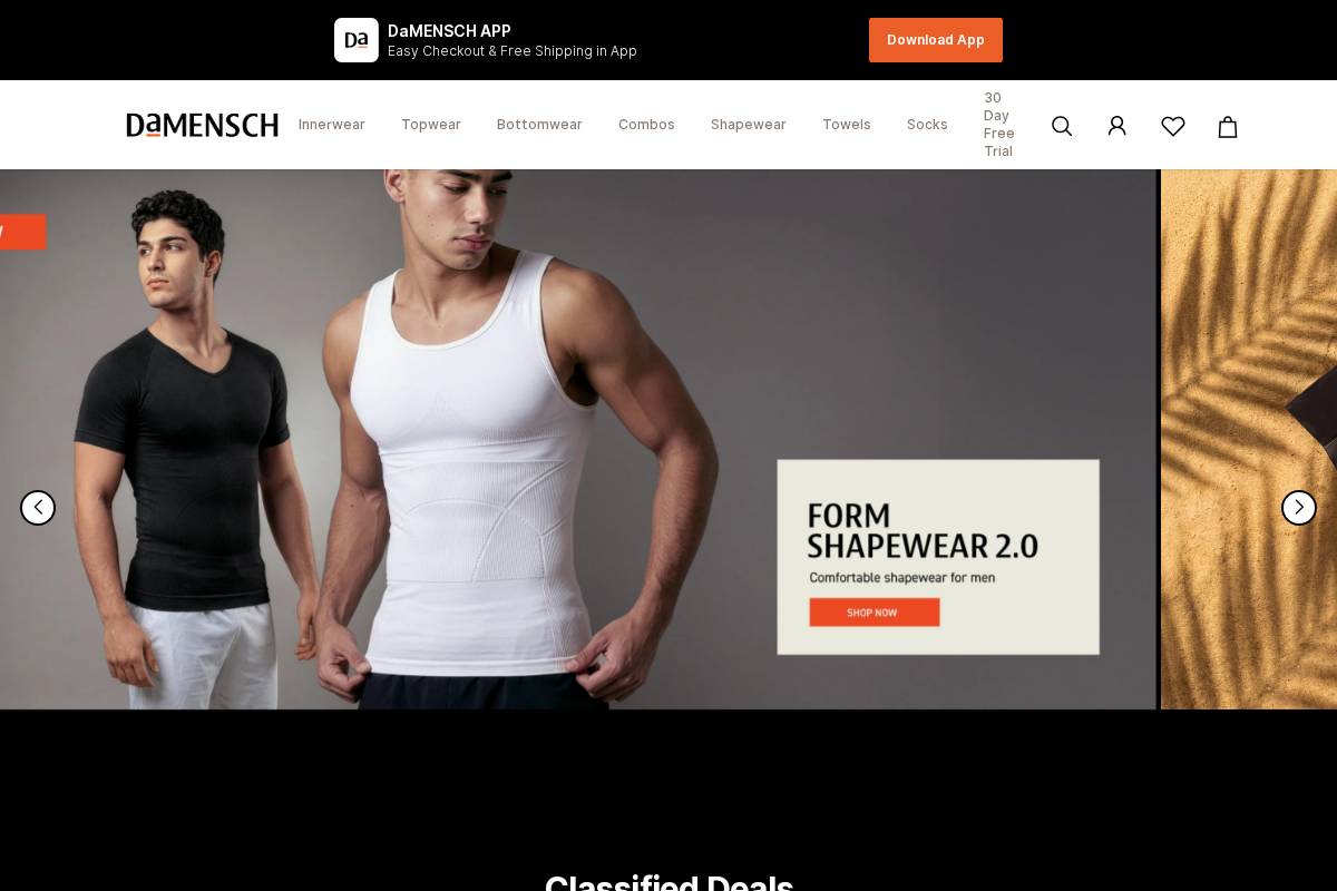 damensch.com homepage screenshot