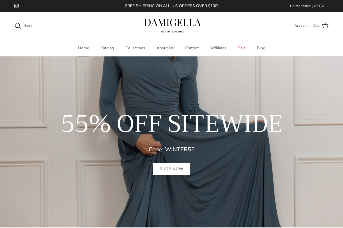Damigella homepage screenshot