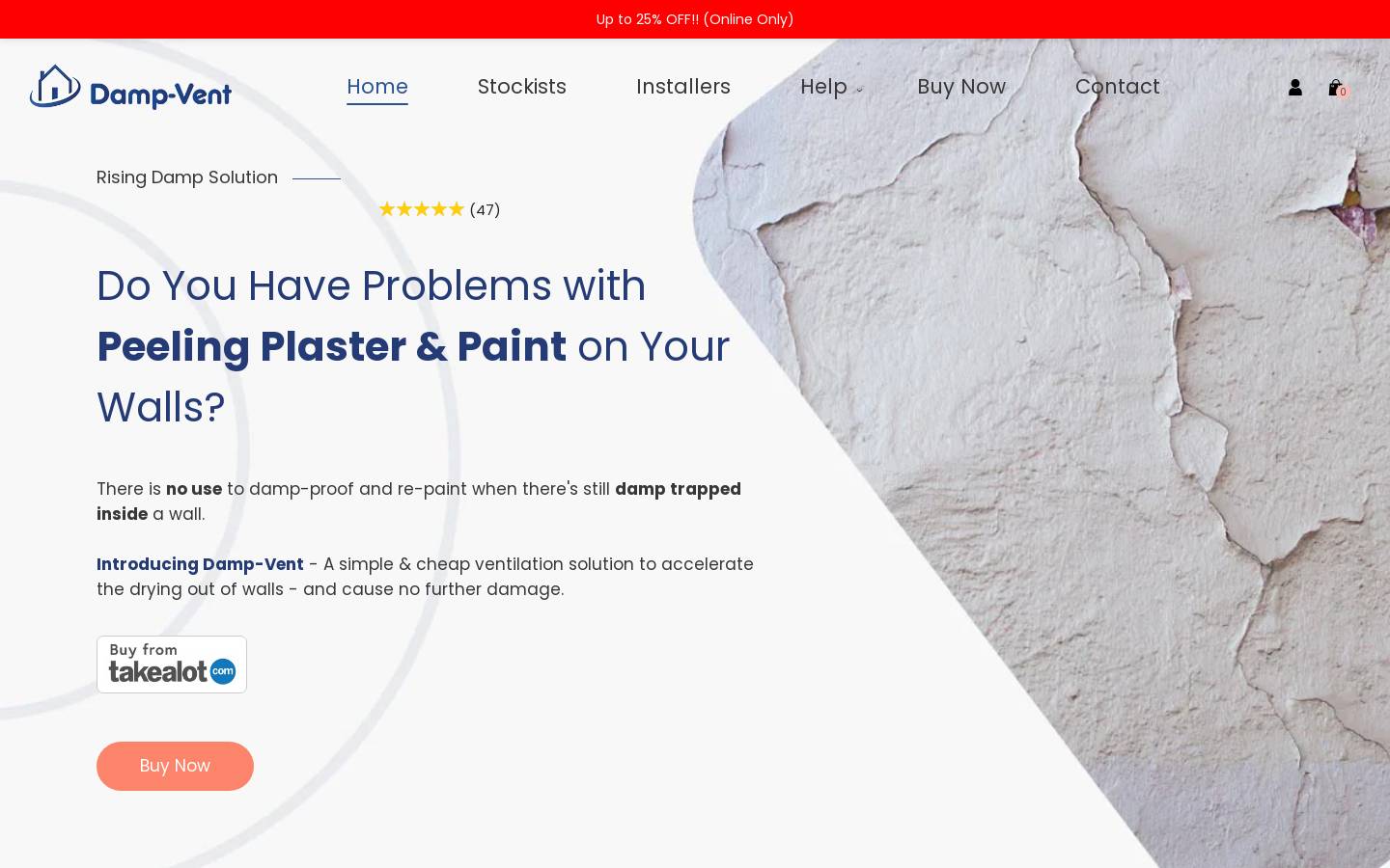 Damp-Vent homepage screenshot