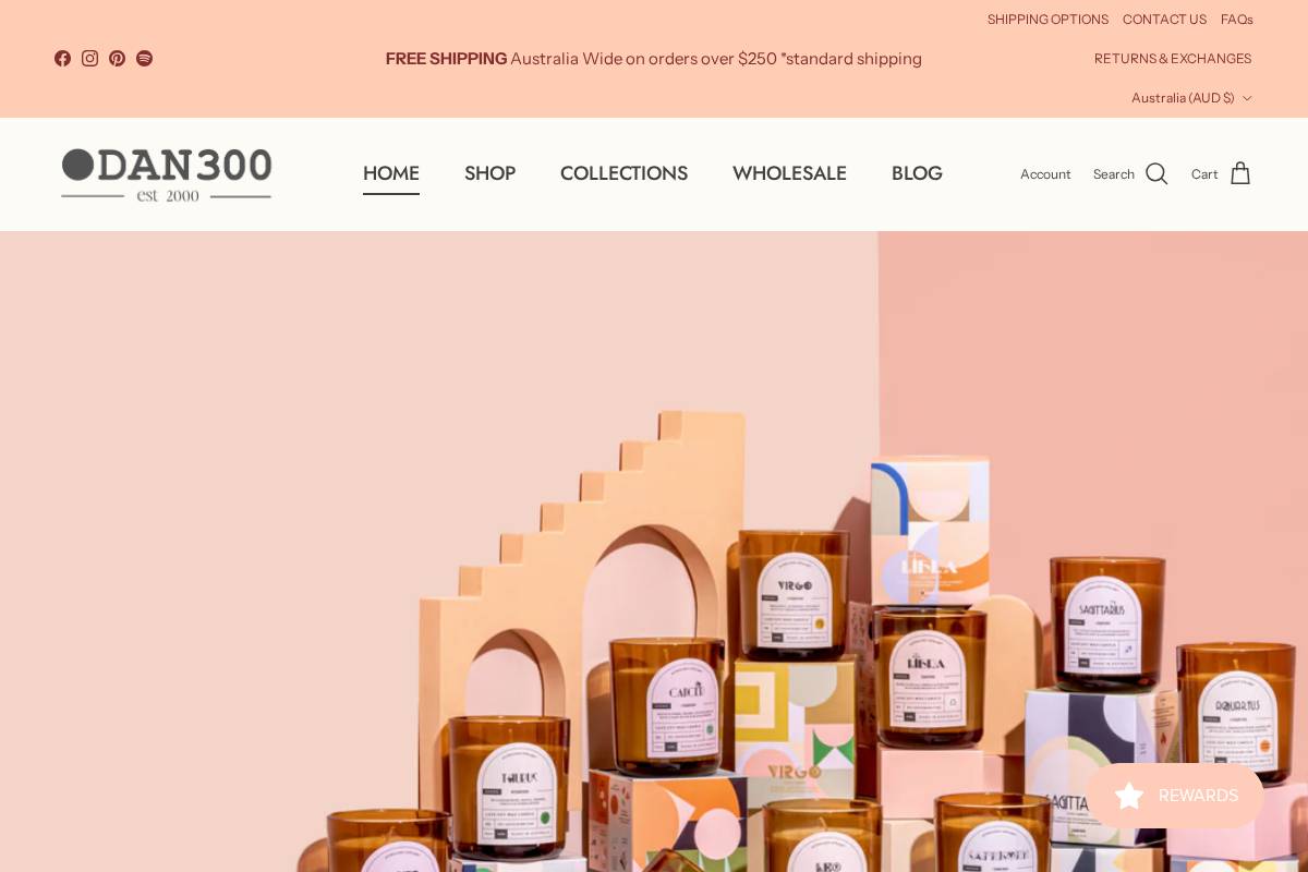 dan300.com.au homepage screenshot