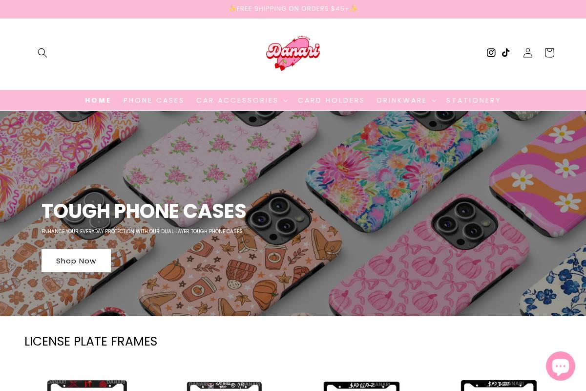 danaricreations.com homepage screenshot