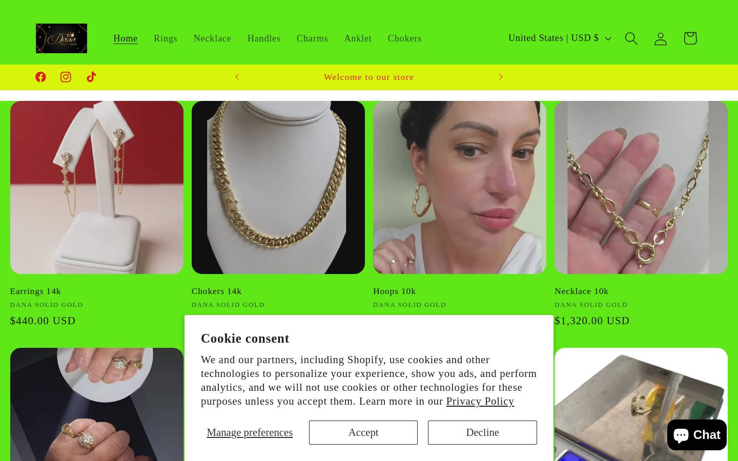 danasolidgold.com homepage screenshot