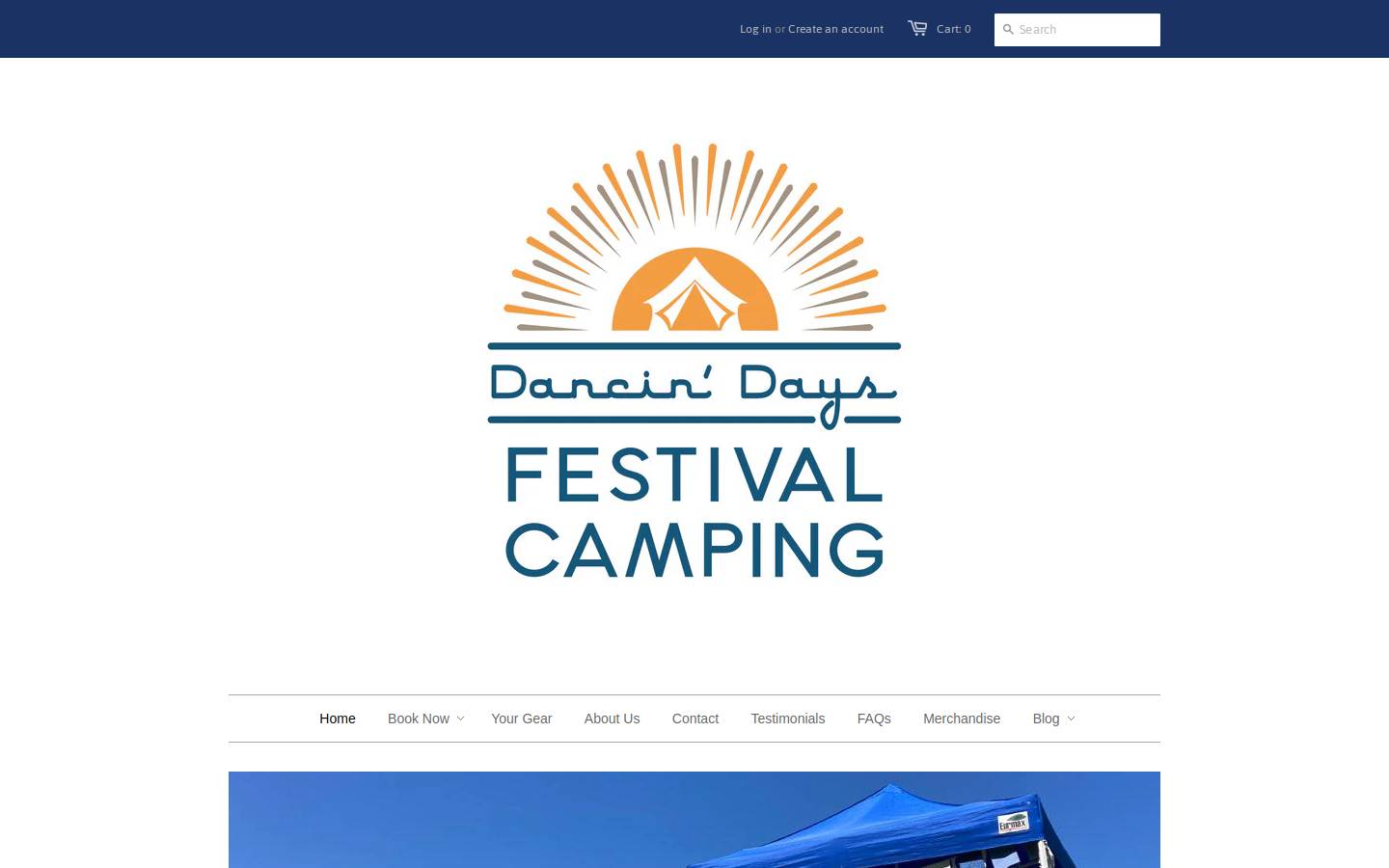 dancindaysfestivalcamping.com homepage screenshot
