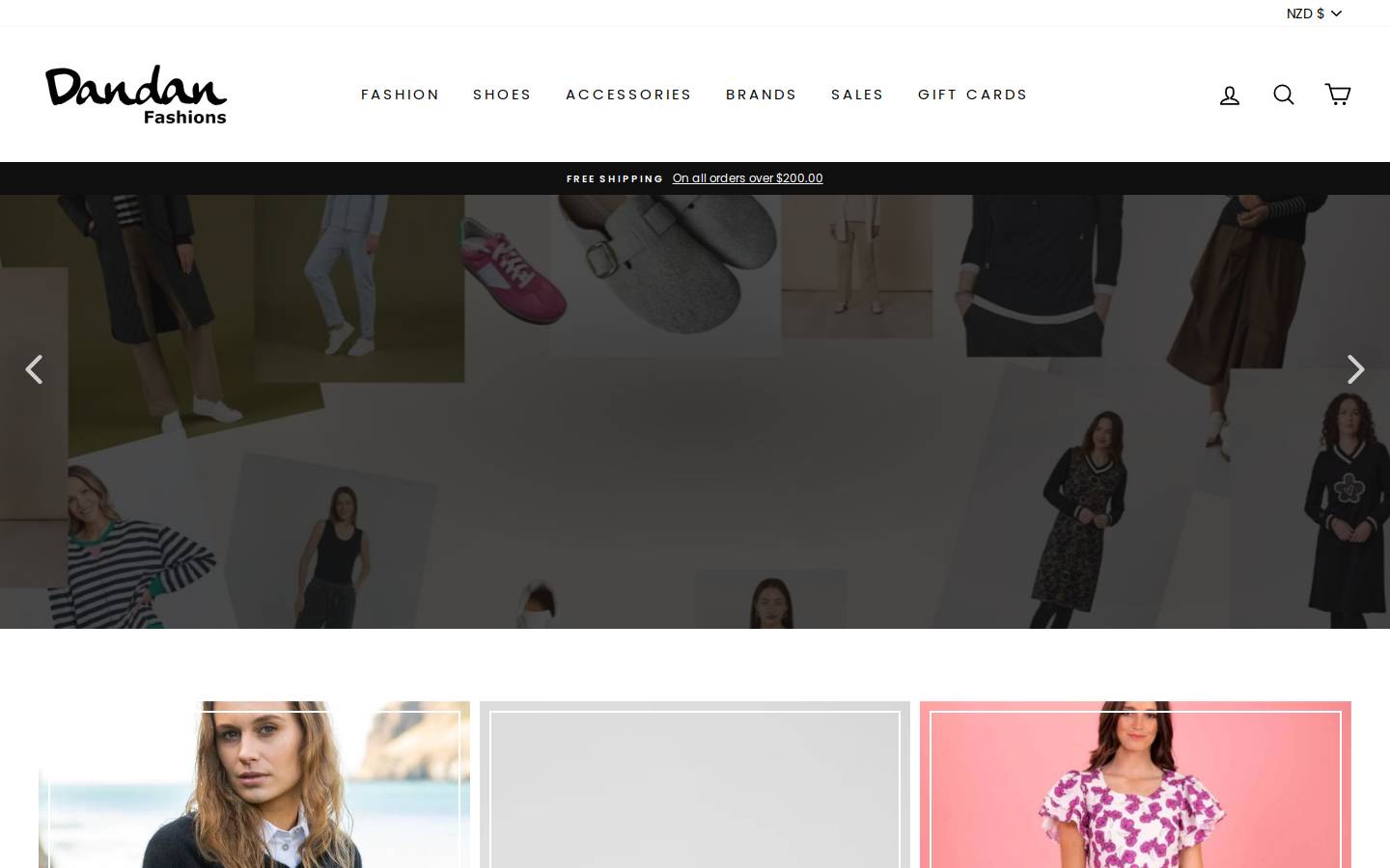 dandanfashions.co.nz homepage screenshot